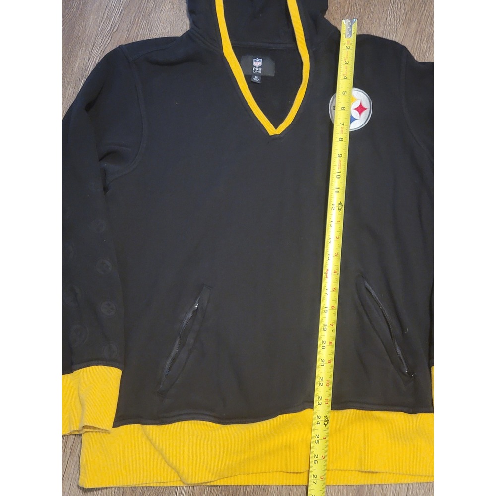 NFL Pro Line Steelers‎ Hoodie Pullover V-Neck Sweatshirt Football 2XL